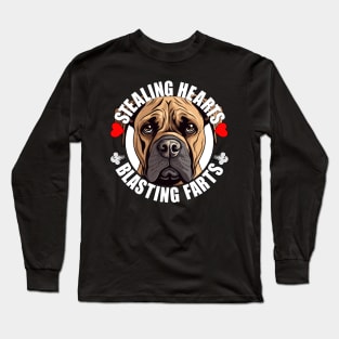 Funny Boerboel Stealing Hearts Blasting Farts Dog Cute Puppy Long Sleeve T-Shirt